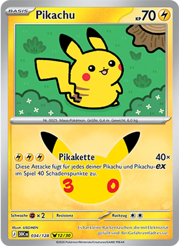 Pikachu 034/128
