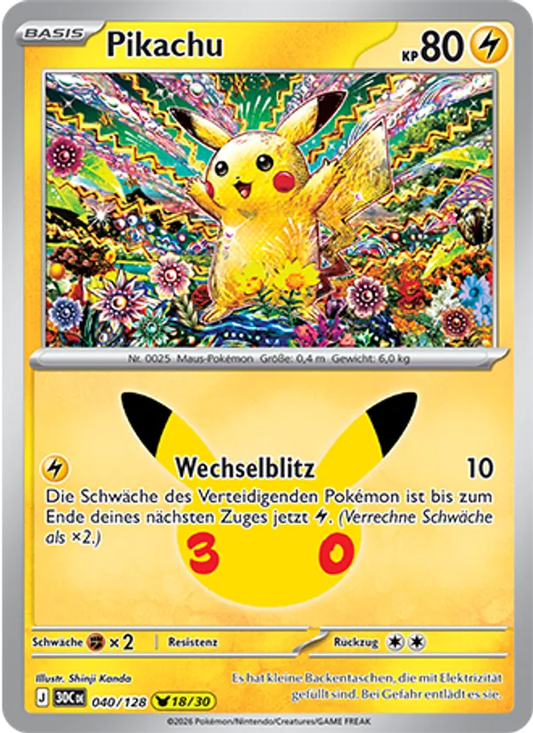Pikachu 040/128
