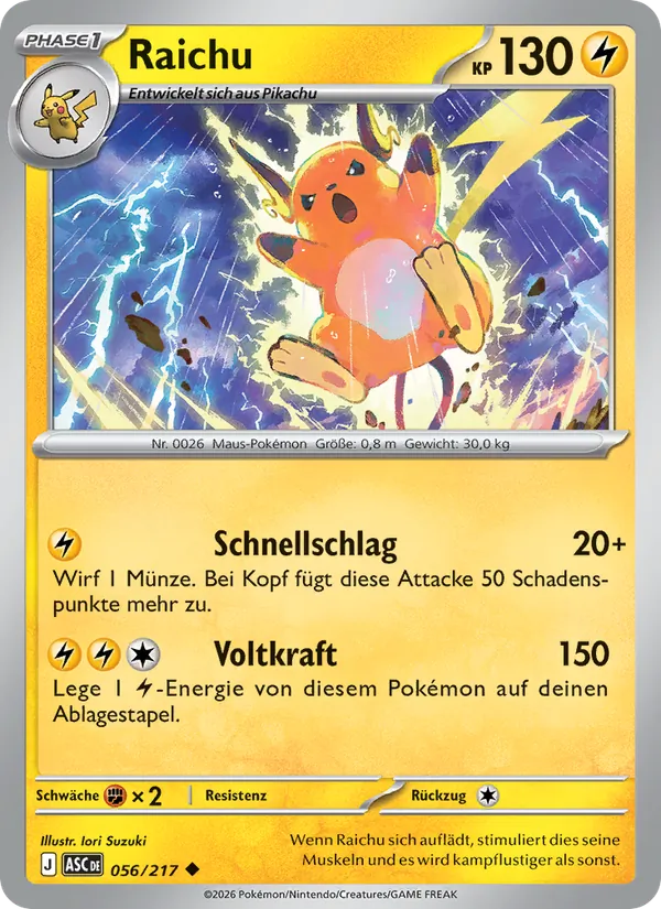 Raichu 056/217