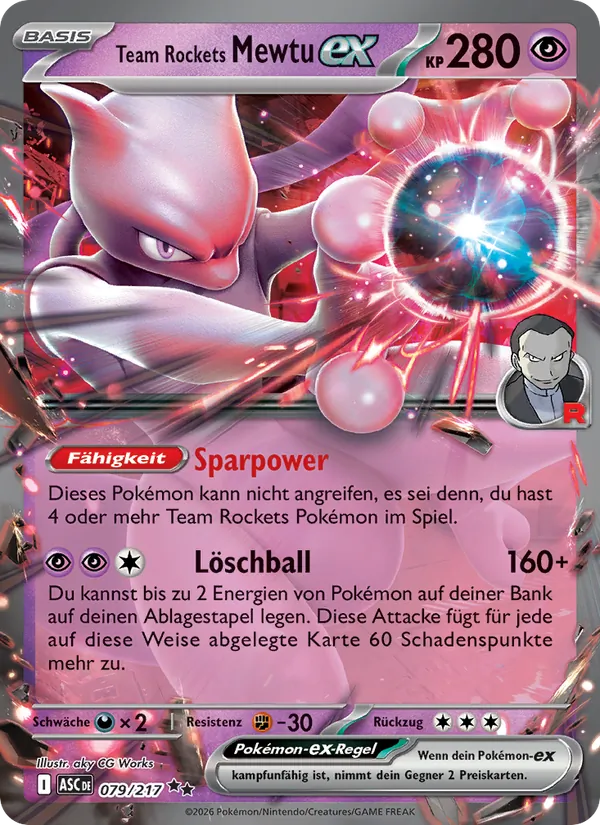 Team Rockets Mewtu-ex 079/217
