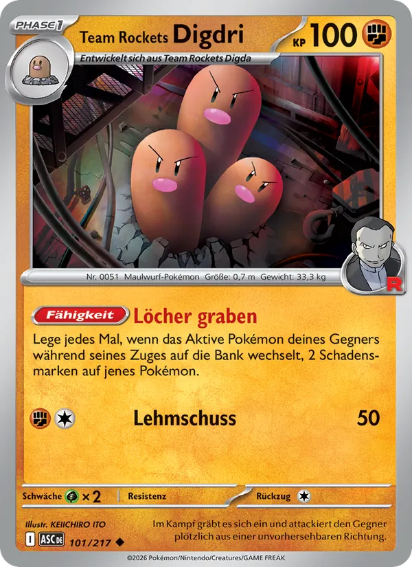Team Rockets Digdri 101/217