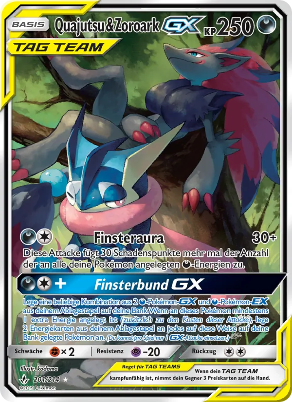 Quajutsu & Zoroark GX 201/214