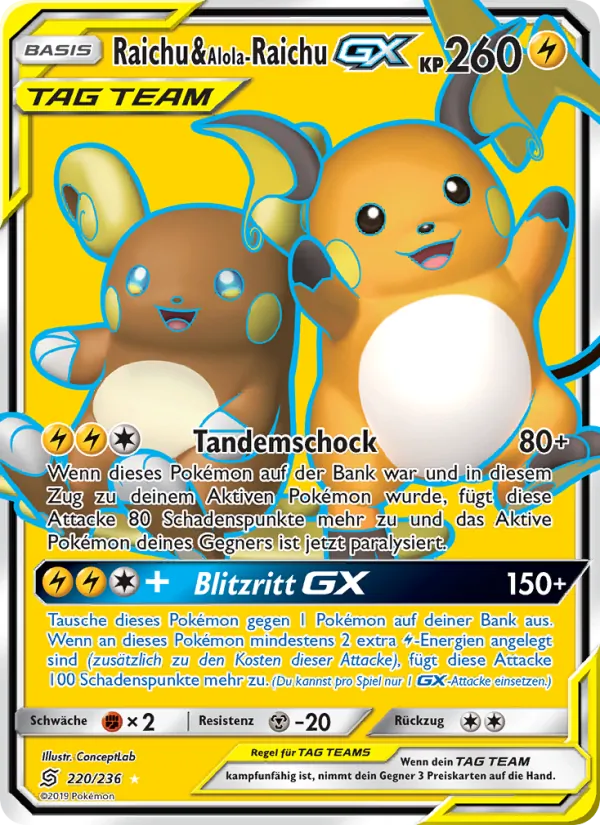 Raichu & Alola-Raichu GX 220/236