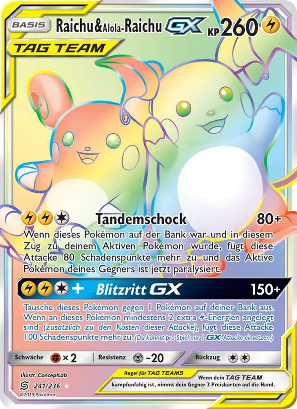 Raichu & Alola-Raichu GX 241/236