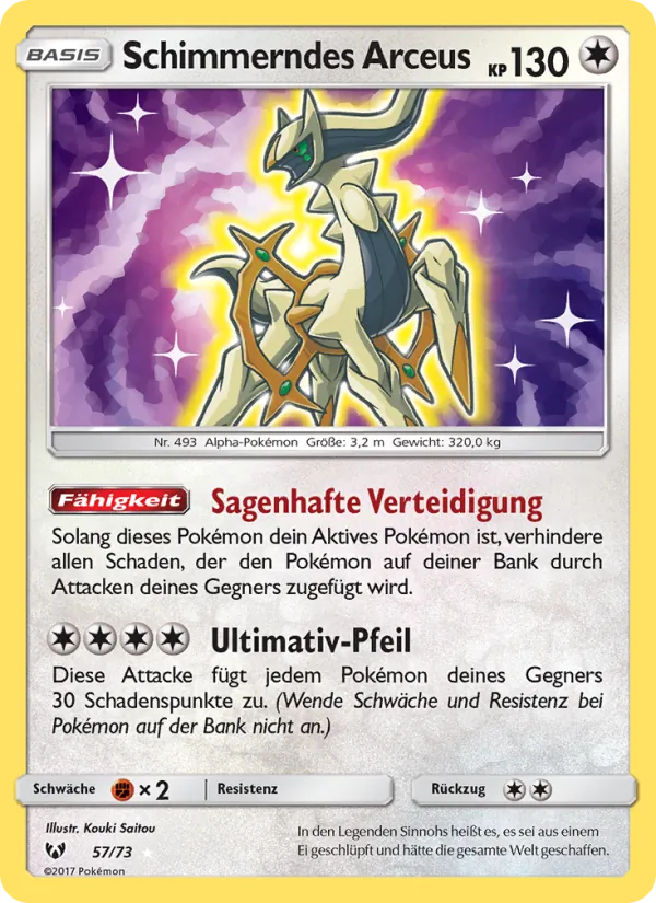 Schimmerndes Arceus 57/73