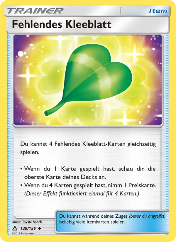 Fehlendes Kleeblatt 129/156