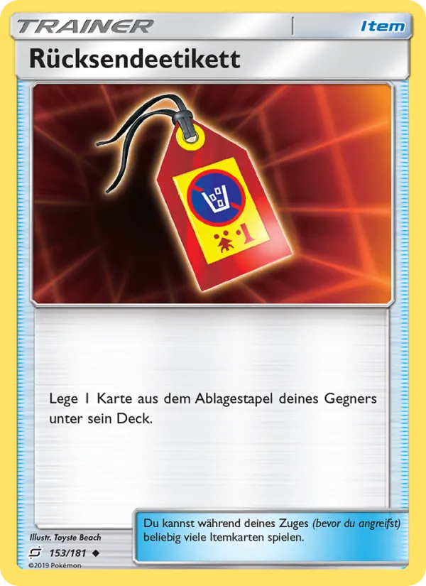Rücksendeetikett 153/181