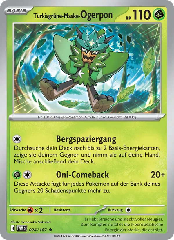 Türkisgrüne-Maske-Ogerpon 024/167