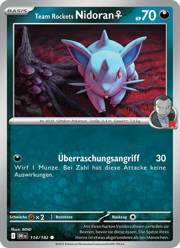 Team Rockets Nidoran♀ 114/182