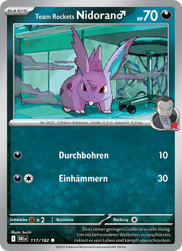 Team Rockets Nidoran♂ 117/182