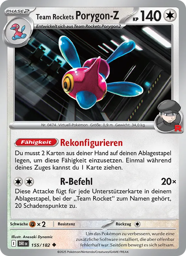 Team Rockets Porygon-Z 155/182