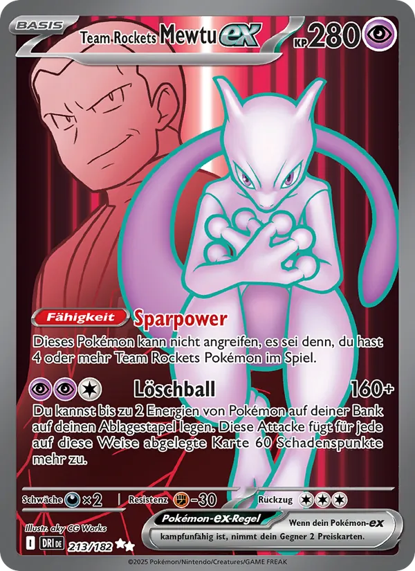 Team Rockets Mewtu-ex 213/182