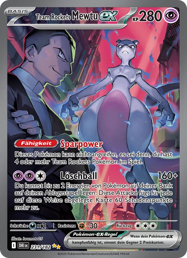 Team Rockets Mewtu-ex 231/182