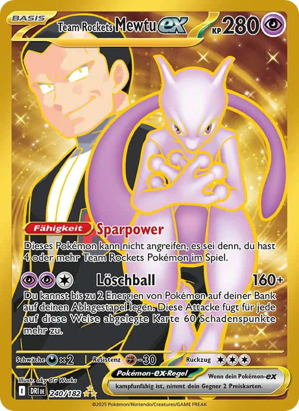 Team Rockets Mewtu-ex 240/182