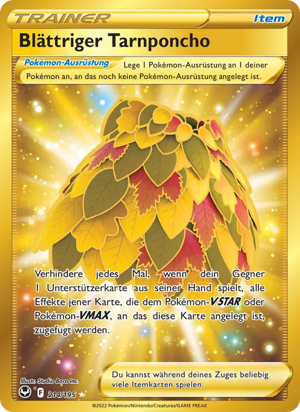 Blättriger Tarnponcho 214/195