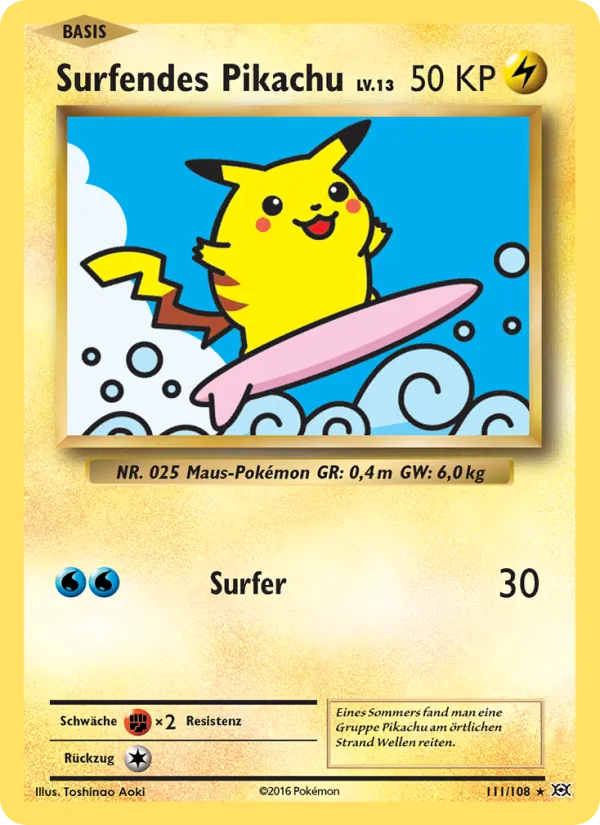 Surfendes Pikachu 111/108