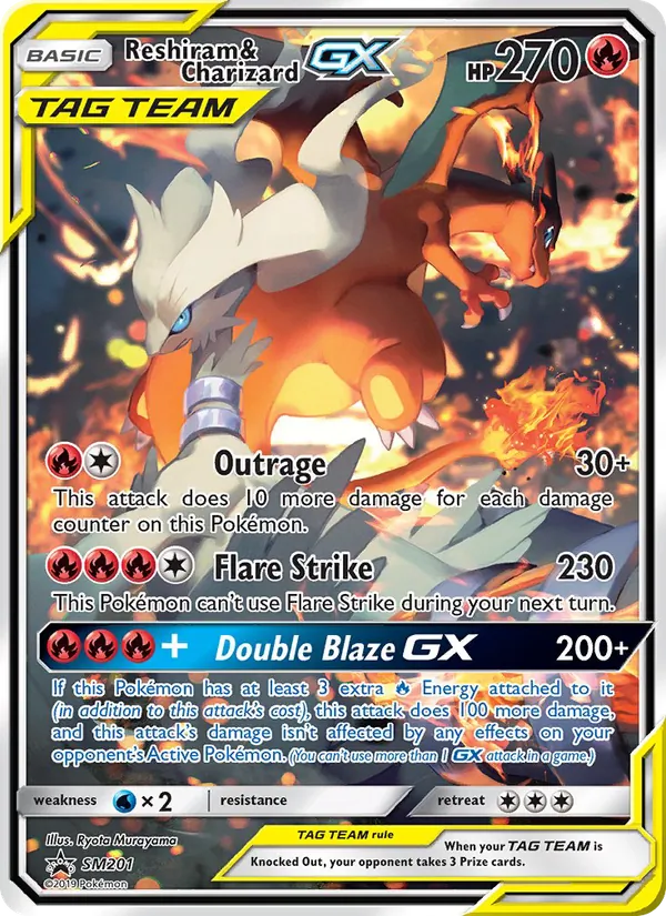 Reshiram & Glurak GX SM201