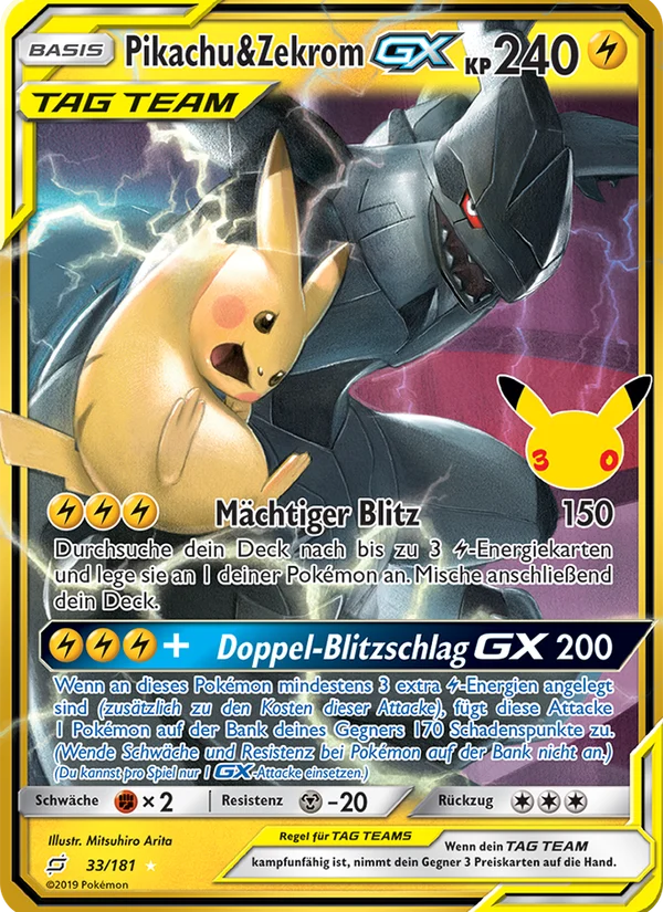 Pikachu & Zekrom GX 008/030