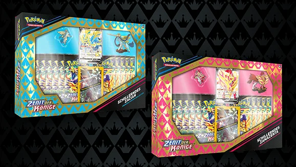 Premium-Kollektion Zenit der Könige: Schillerndes Zacian/Zamazenta
